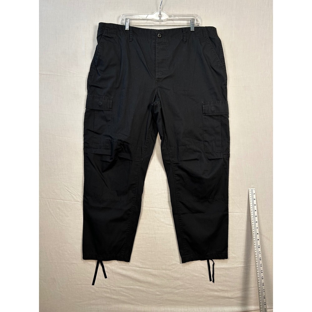 Camo Distributors Mens Black Ripstop Combat Trousers Cargo Pants XL USA Made